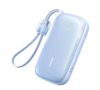 Batería externa EnerFill FC21 Qpow 3 Ultra de 20000 mAh y 22,5 W con pantalla y cable - azul