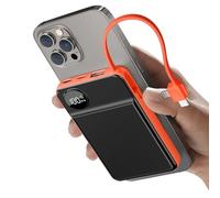 Batería Externa Magnética 20000mAh para MagSafe, Cargador Portátil Inalámbrico con Carga Rápida 22.5W, Pantalla Digital LED y Cable Integrado, Power Bank Compacta para iPhone 17 Pro Max/16/15/14/13/12