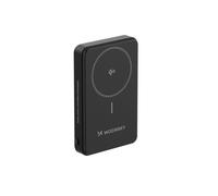 Batería externa magnética Qi2 de 10000 mAh con USB-A, USB-C y soporte PD de 22,5 W - Negra