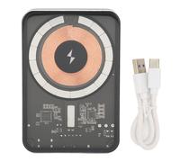 Batería externa magnética transparente para iPhone 16, 15, 14, 13 y 12, paquete de baterías delgadas de 10000 mAh con carga rápida, puerto USB-C
