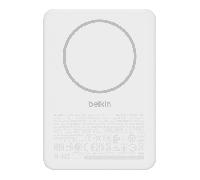 Belkin BoostCharge Batería Externa Carga Rápida 5000mAh, Power Bank Magnética y Delgada, Puerto USB Tipo C y Cable USB C, Cargador Portátil para iPhone, Galaxy, Pixelnap, iPad, Tableta, Blanco