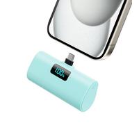 Batería Externa para iPhone Serie 17/16/15, 5200mAh USB C Power Bank 3.0A Carga Rápida, Ultra-Ligera Batería Portátil con Pantalla LCD Mini Cargador Portátil para iPhone 17/16/15 Samsung (Verde)