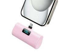 Batería Externa para iPhone Serie 17/16/15, 6000mAh USB C Power Bank 3.0A Carga Rápida, Ultra-Ligera Batería Portátil con Pantalla LCD Mini Cargador Portátil para iPhone 17/16/15 Samsung(Rosado)