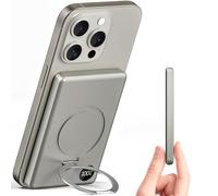 Batería externa para Magsafe, 10000 mAh, PD 20 W, carga rápida, inalámbrica, con entrada y salida USB-C y pantalla LED para iPhone 16/15/14/13/12/Pro/Pro Max