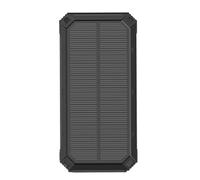 Batería externa portátil de energía solar, cargador inalámbrico de 10000 mAh, batería externa con entrada y salida con doble linterna eléctrica, batería solar impermeable para camping Viagg