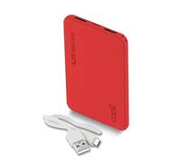 Bateria Externa Power Bank 5000 mAh Cool Leather Rojo