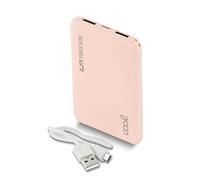 Bateria Externa Power Bank 5000 mAh Cool Leather Rosa