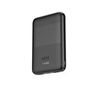 Powerbank KSIX Slim 5.000 mAh, Polímero de Litio, 10 W, Cable USB-A a USB-C Incluido, Carga simultánea, Negro