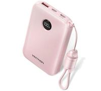 Batería externa rosa - Vention - 10000 mAh - PD 22,5 W - Li-pol - 310 g - 104 x 67 x 20,5