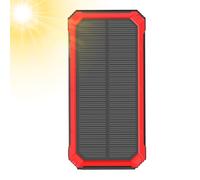 Batería Externa Solar - 10000 mAh Impermeable - Batería Solar con Carga inalámbrica para teléfono, para Camping, Senderismo, Festival de música, Smartphone, cámara de Fotos