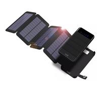 Batería Externa Solar COOL 10.000 mAh con 4 Paneles y 4 Puertos USB Negra