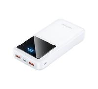 Batería externa USB-C, 2x USB, Micro-USB, pantalla LED, PD22,5W, 20 000 mAh - Vention (FHLW0) - Blanco