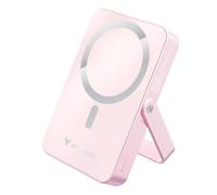 Verbatim Charge 'n' Go MagSafe - Batería externa magnética de 10.000 mAh rosa 15 W PD 20 W de carga rápida, pantalla LED, soporte plegable, superficie de cristal para iPhone 16/15/14/13/12 Pro/Pro Max