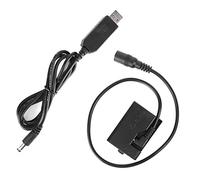 Batería Falsa para Canon Rebel T3/T5/T6/T7 | Entrada USB, plug and play universal, fuente de alimentación externa, protección contra cortocircuitos, para cámaras de la