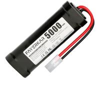Batería Fayerkar de 7.2 V, 5000 mAh, NiMH, para vehículos de control remoto (coche RC, camión RC, auto RC, bote RC, helicóptero, LKW, Truggy) para aficiones RC