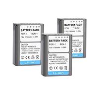 Batería For Cámara BLN-1, Batería Recargable De 7,6 V, 1750 MAh, Compatible con Olympus EM5 / E-M5 Mark I/E-M5 Mark II 2 / EM1 / E-M1 EP5(3PCS)