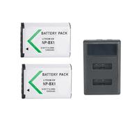 Batería for cámara de 1240 mAh y 3,6 V, Compatible con Sony RX100, H400, RX1R, HX300, HX400, HX50, M6, M7, X3000R, X3000 y AS300.(Set)