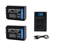 Batería for cámara de 1850 mAh y 7,2 V, Compatible con Sony A6400, A6000, A6300, A7M2, R2 y ZVE10.(Set)