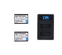 Batería For Cámara Digital LP-E10 LPE10 LP E10 De 7,4 V Y 2200 MAh, Compatible con Canon 1100D, 1200D, 1300D, 2000D, 4000D, Rebel T3, T5, T6, Kiss X50 Y X70.(2 Battery 1 Charger)