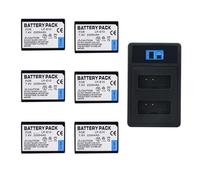 Batería For Cámara Digital LP-E10 LPE10 LP E10 De 7,4 V Y 2200 MAh, Compatible con Canon 1100D, 1200D, 1300D, 2000D, 4000D, Rebel T3, T5, T6, Kiss X50 Y X70.(6 Battery 1 Charger)