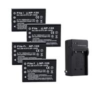 Batería For Cámara NP-120 De 1800 MAh Y 3,7 V, Compatible con Fujifilm M603, MX4, MX500, F10 Y F11.(4battery 1charger)