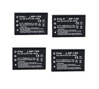 Batería For Cámara NP-120 De 1800 MAh Y 3,7 V, Compatible con Fujifilm M603, MX4, MX500, F10 Y F11.(4battery)