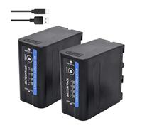 Batería For Cámara NP-F980 NP-F970 8800/10000/12800mAh - Compatible con Sony CCD-TRV35 TRV940 CCD-RV100 DCR-TR7(2Pcs 10000mAh)