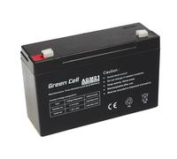 Batería Green Cell AGM 6V 12Ah Plomo Ácido Sellada Negra para UPS y Juguetes Eléctricos