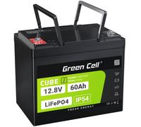 Batería Green Cell LFPGC12V60AH 12,8 V LiFePO4 60 Ah Negra Verde IP54