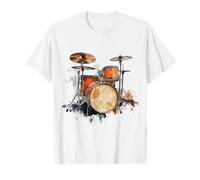 Batería Instrumento musical Motivo Arte Drumset Camiseta