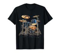 Batería Instrumento musical Motivo Arte Drumset Camiseta
