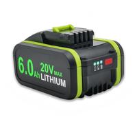 Batería Li-ion 20V 6000mAh Compatible con WORX Batería de Repuesto para Herramientas sin Cable Taladro Destornillador Cortacésped Suministro Estable WA3551 WA3553 WA3551.1 WA3572(1pcs)