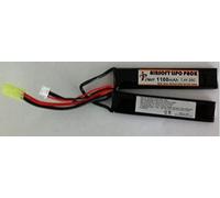 Batería li-po Airsoft 7,4 V 1100 mAh 20 C 2 Elementos iPower para fusiles Tipo M4 y AR15 con alojamiento en la Culata