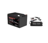 Batería LiFePO4 De 12V Y 20Ah, Compatible Con Daweikala, Batería Recargable De Fosfato De Hierro Y Litio BMS Integrada De 6000 Ciclos(20Ah Battery-B)