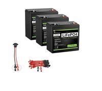 Batería LiFePo4 De 20Ah, 12V, Fosfato De Hierro Y Litio, Batería Recargable LiFePo4 De 12V For Patinetes Infantiles, Motor De Barco(3pcs)