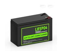 Batería LiFePO4 de 6 V 6 Ah/12 V 10 Ah con BMS, Recargable, de fosfato de Hierro y Litio, for Luces de Emergencia, Coches Infantiles y Coches de Juguete.(1PCS 12.8V 10Ah)