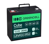 Green Cell LFPGC12V20AH CUBE Batería LiFePO4 20Ah 12.8V 256Wh Litio-Hierro-Fosfato para Tractor cortacésped, Cortacésped, Vehículos eléctricos