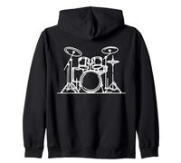 Batería Line Art Músico Sudadera con Capucha