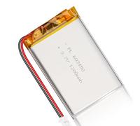 Batería LiPo 3.7V 1200mAh 603450 - Batería de polímero de Litio Recargable con Placa de protección y Conector Micro JST 1.25 para Dispositivos electrónicos