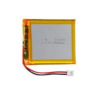 Batería Lipo 3.7V, 5000mAh 115659 a Iones de Litio con conexión 2P-PH con Paso 2,0 mm