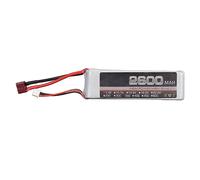 Batería LiPo 35C 2600mAh 2S 7,4V Paquete de batería RC de Rendimiento Potente Estable para avión helicóptero RC (Enchufe en T)
