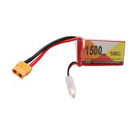 Batería Lipo 7,4V 1500mAh 100C 2S con Accesorio de Enchufe XT60 para H210 RC Racing Car Quadcopter