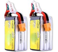 Batería LiPo de 14,8 V 1550 mAh 4S 95C con Conector XT60 para Drones Carreras FPV. Repuesto/Adicional. Paquete 2 Unidades