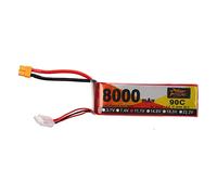 Batería Lipo Power 8000mAh 11,1V 3S 90C RC Lipo batería con Enchufe XT60 Adecuado Quadcopter Racing