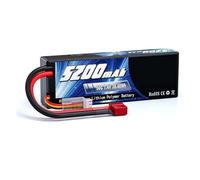 Batería Lipo RC 2S1P de 5200 mAh, 7,4 V, 50 C, con Conector T/XT60/EC3/EC5 for Coche RC, truggy, Buggy, Tanque, evasor, Barco, helicóptero, dron FPV, Piezas de Modelo.(T Connector)