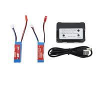 Batería Lipo RC de 7,4 V, 400mAh, con Cargador de Equilibrio 2S para Coche 1/28 RC K989/K989/284161, batería Lipo 20C