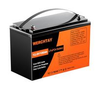 Bateria Litio 12V 100Ah,Batería Recargable Lifepo4,Baterías de Ciclo Profundo,Batería Coche1280Wh con Sistema BMS Protección Inteligente,más de 15000 Ciclos para Sistema Placa Solar,Barco,Hogar,Camper