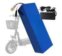 Batería Litio 52V Y 13Ah para Bicicletas Eléctricas, Paquete Baterías Iones Litio Gran Capacidad 14S4P para Bicicletas Equilibrio, Bicicletas Eléctricas, Patinetes con Cargador T+JST