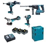 Batería Makita DLX4158TJ 18V LXT DGA513 DTD153 DHP486 DHR243 3x5.0Ah DC18RC