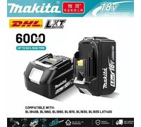 Batería Makita Original, 18V, 6.0Ah, batería de litio recargable, reemplazo de batería de herramienta eléctrica Makita 18V BL1830, BL1850 Makita Charger Makita 6AhX1